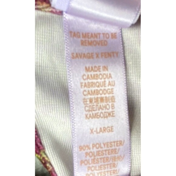 Savage X Fenty Sleep SET XL Psychedelic Velvet Dazed FX Pajama Lounge Purple - Picture 12 of 12